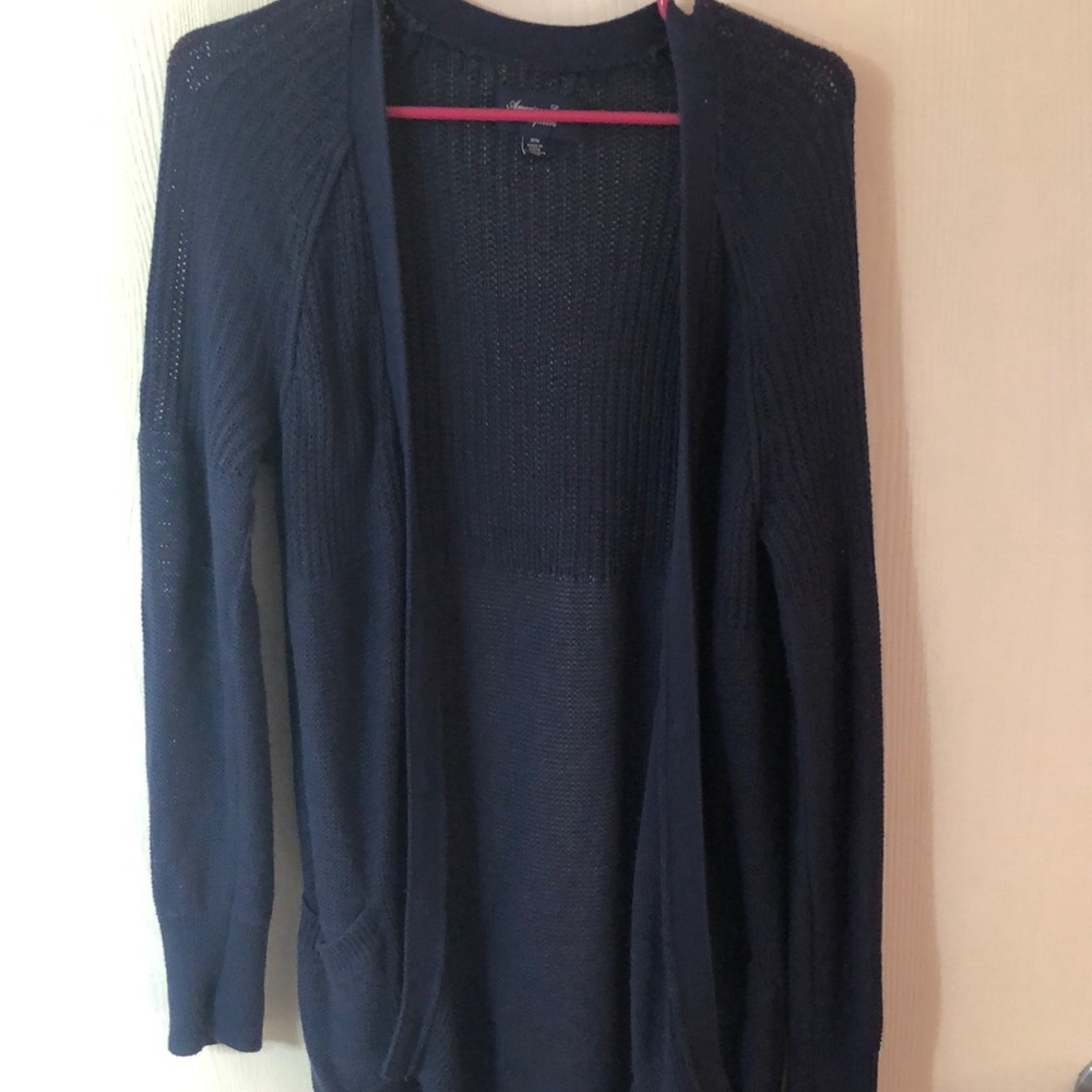 Blue cardigan